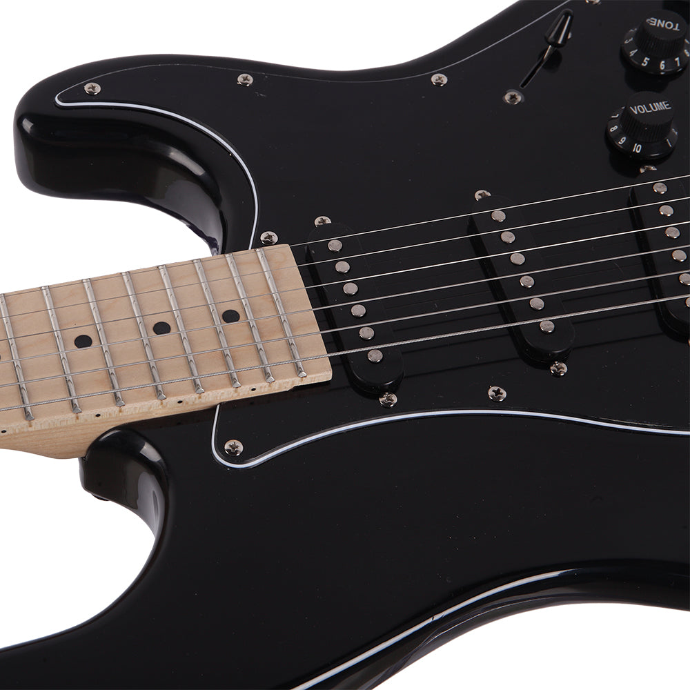 ST Stylish Electric Guitar with Black Pickguard Black