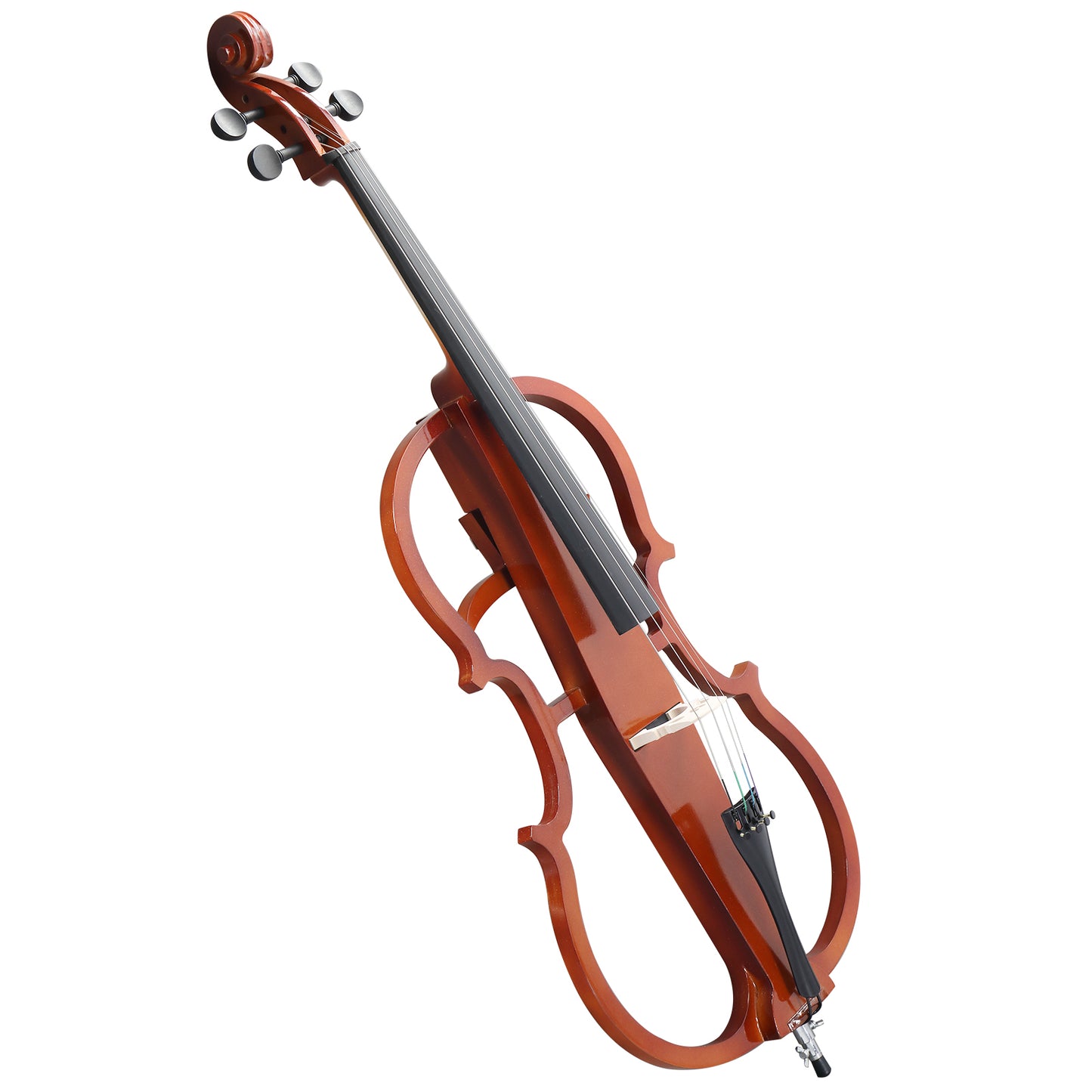 Full Size 4/4 Electric Style Cello with Case Bow Rosin Earphone Connecting line Natural