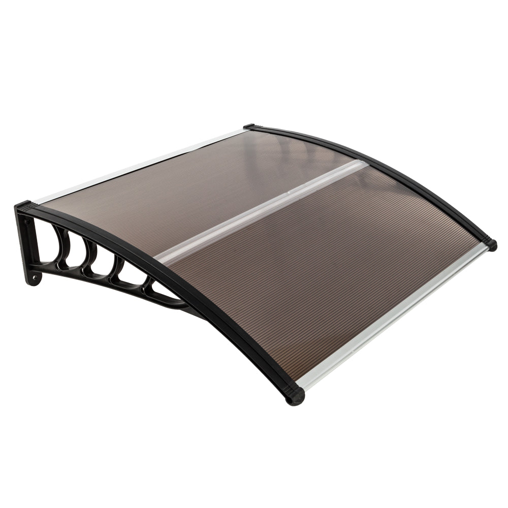 HT-100 x 96cm Household Application Door & Window Rain Cover Eaves Brown Board & Black Holder