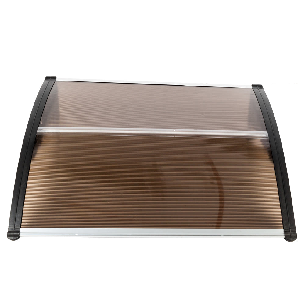HT-100 x 96cm Household Application Door & Window Rain Cover Eaves Brown Board & Black Holder