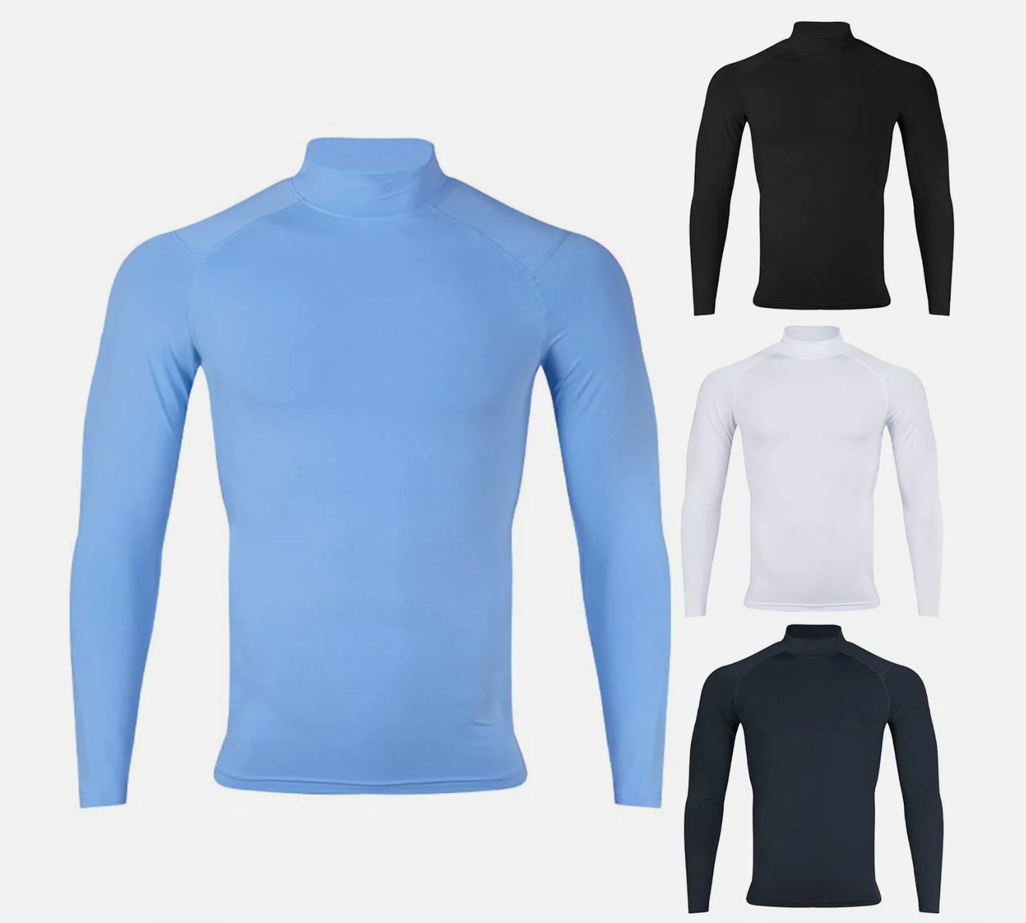 Men's long sleeve turtleneck sports shirt