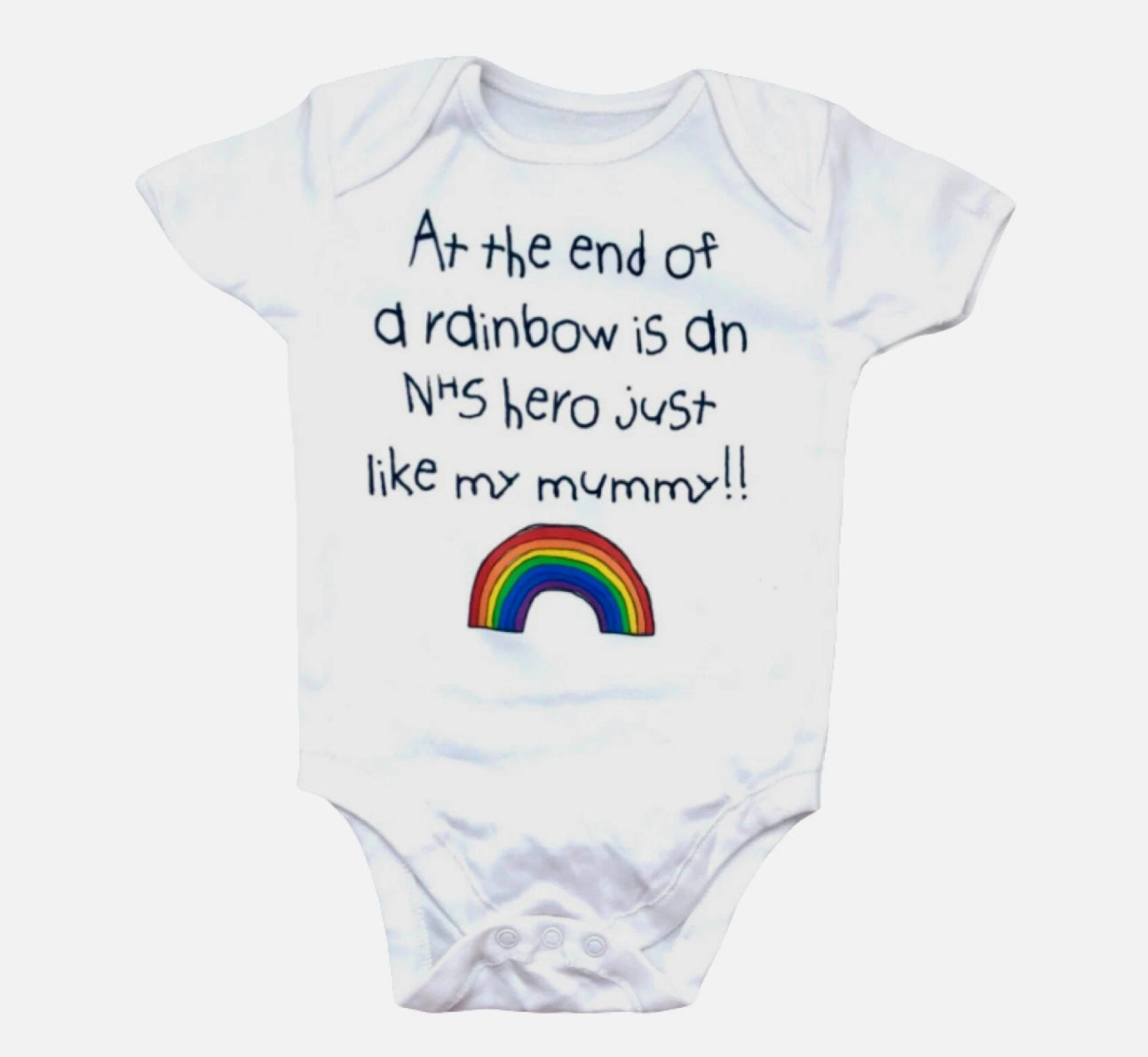 PERSONALISED unisex baby clothing rainbow vest babygrow baby shower RAINBOW BABY