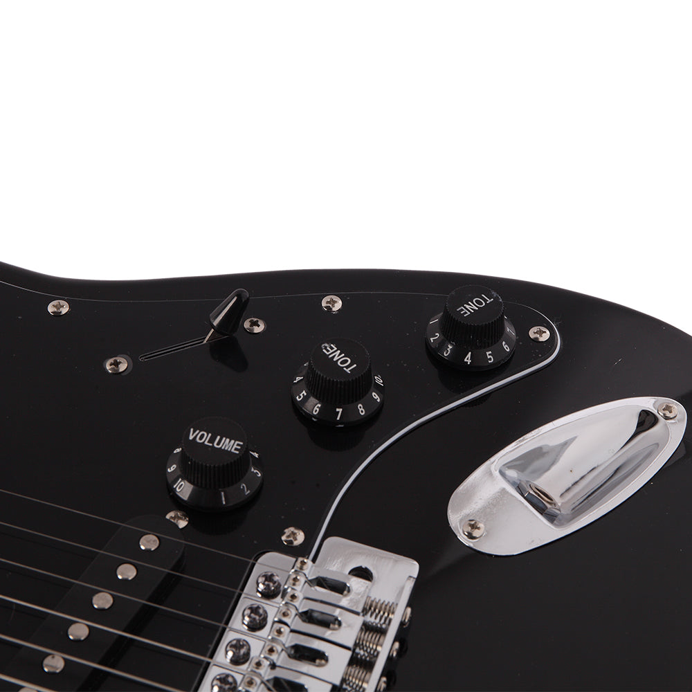 ST Stylish Electric Guitar with Black Pickguard Black
