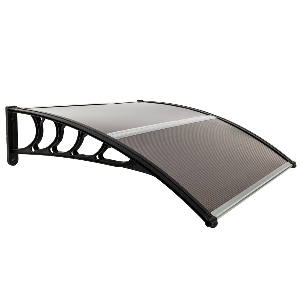 HT-100 x 96cm Household Application Door & Window Rain Cover Eaves Brown Board & Black Holder