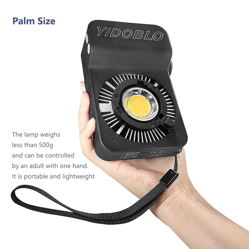 Portable Video Light 100W Photography Lighting 2700K-7500K Mini COB Continuous Output Lighting Spotlight for Photo Studio