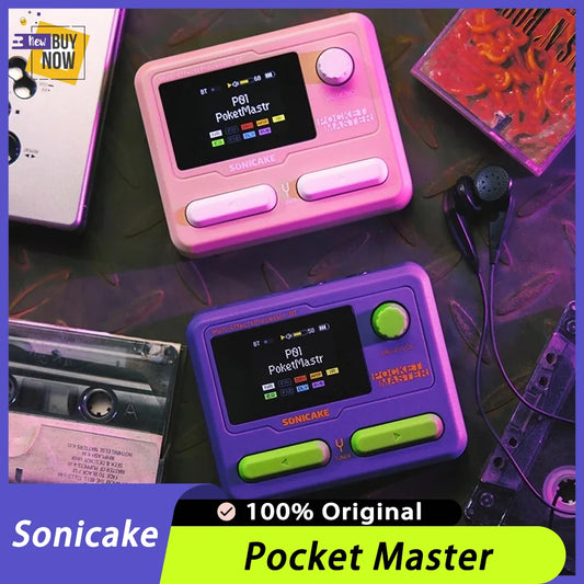 Sonicake Pocket Master Portable Electric Guitar Integrated Effect Device Pocket Bass Bluetooth Drum Machine Internal Recording