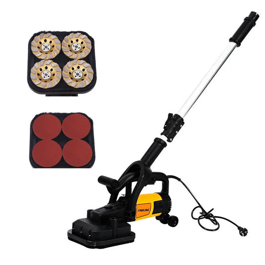 Multifunctional Four Head  Cement Wall Rough Grinder Dust-free Plasterer with Extension Rod Walls Concrete Floors Polish Tool