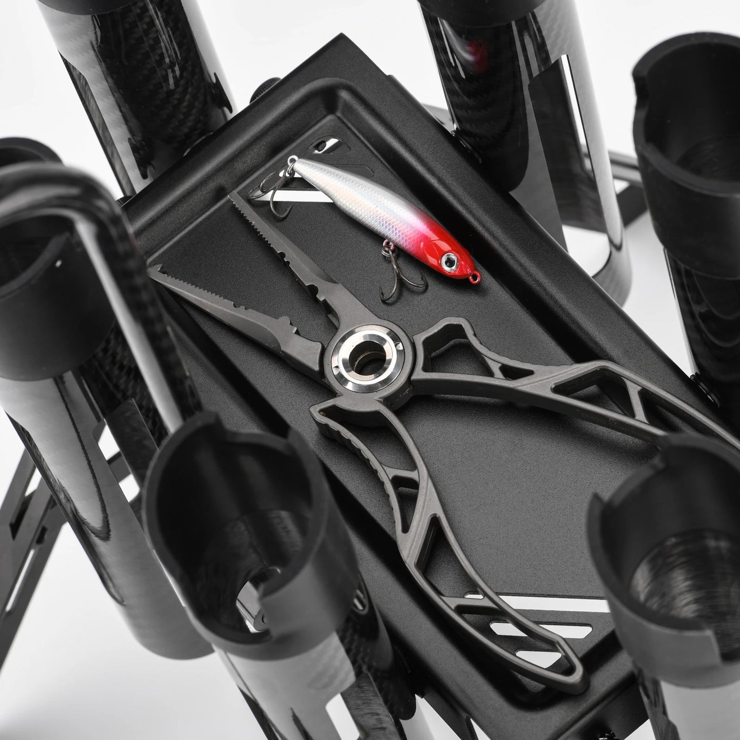 Gomexus Rod  Holder stand P6 for area Trout made of carbon lightweight Holds 6 rods foldable