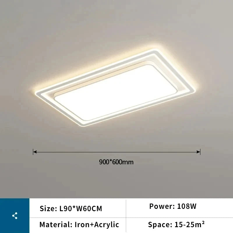 Modern LED Ceiling Lamp Living Dining Room Ceiling Lights with Remote Control Dimmable Bedroom Study Home Decor Lighting Fixture
