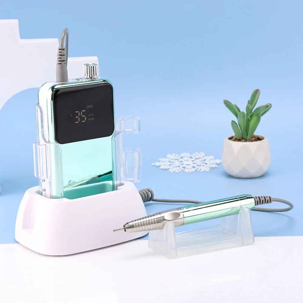 New 85W Electric Nail File 35000 RPM Cordless Professional Brushless Nail Drill Machine