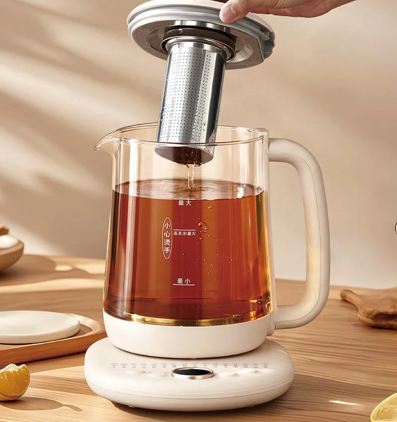 2L Health Kettle Temperature Control Glass Flower teapot Home Electric Kettle Appointment Stew Boil Kettle Multi-function 220V
