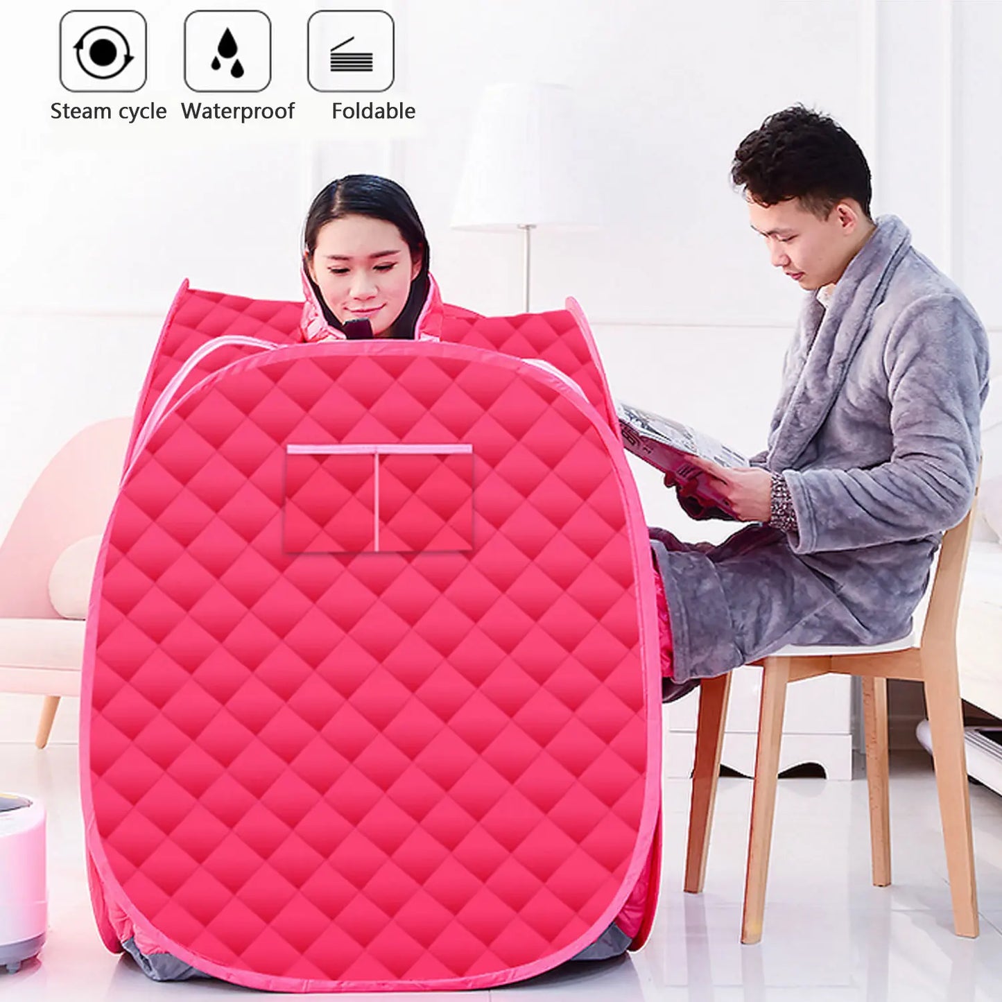Sauna Steamer Pot Machine Portable Steam Generator Folding Fumigation Tent Box for Home SPA Lose Weight