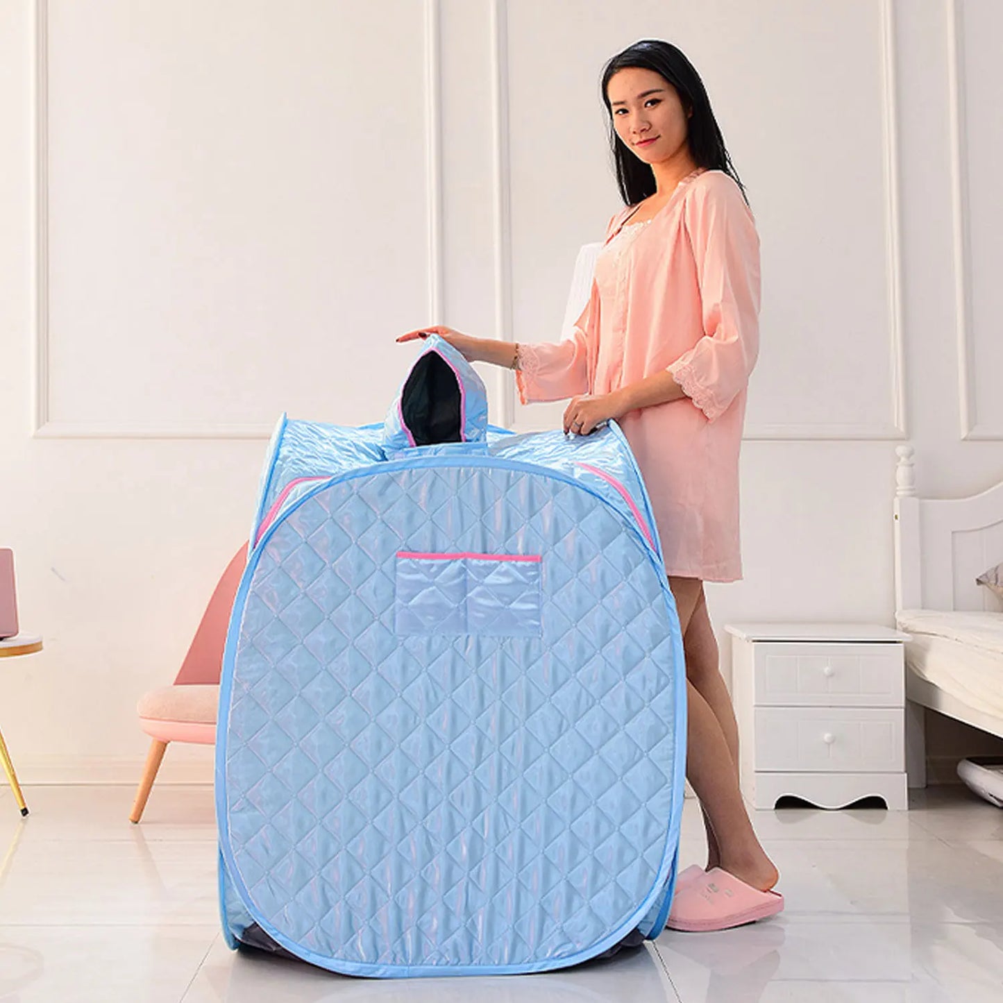 Sauna Steamer Pot Machine Portable Steam Generator Folding Fumigation Tent Box for Home SPA Lose Weight