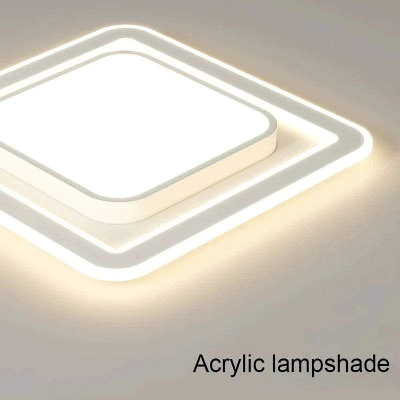 Modern LED Ceiling Lamp Living Dining Room Ceiling Lights with Remote Control Dimmable Bedroom Study Home Decor Lighting Fixture