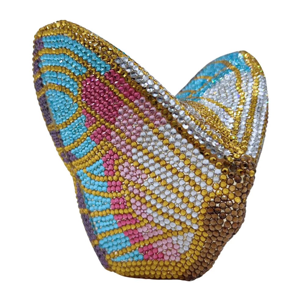 Women Butterfly Gems Evening Minaudiere Clutch Bags Women Crystals Purses and Handbags Bridal Wedding Purse Luxury Clutch Bag