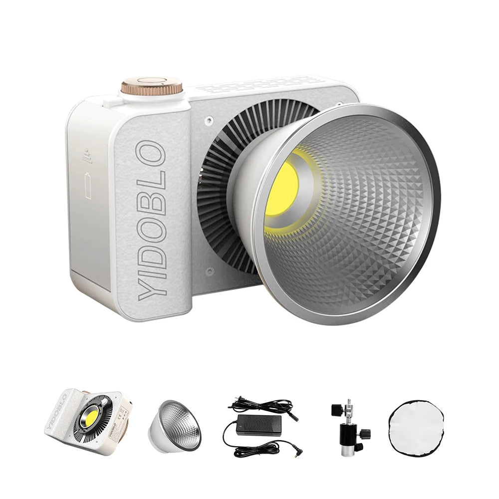 Portable Video Light 100W Photography Lighting 2700K-7500K Mini COB Continuous Output Lighting Spotlight for Photo Studio