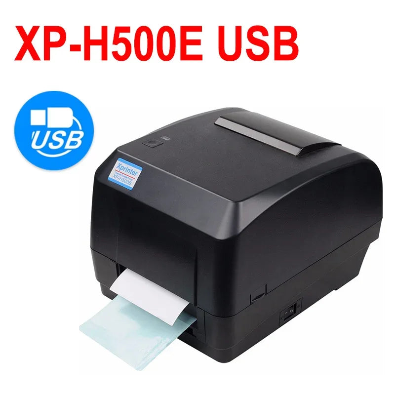 Xprinter H500B/H500E Thermal Transfer Ribbon Label Barcode Printer 20-108mm Width for Cloth Tag  Jewlery Tag Retail