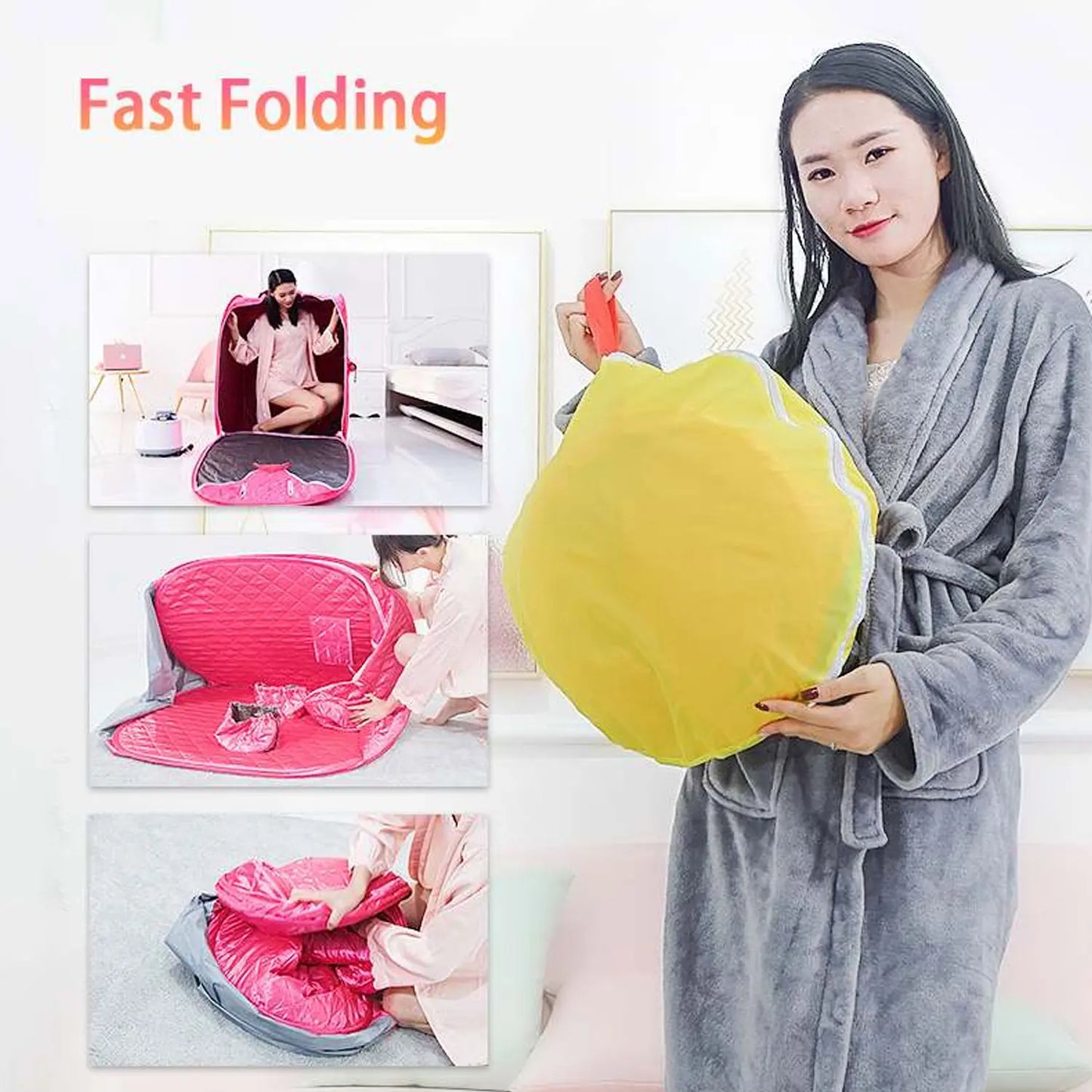Sauna Steamer Pot Machine Portable Steam Generator Folding Fumigation Tent Box for Home SPA Lose Weight
