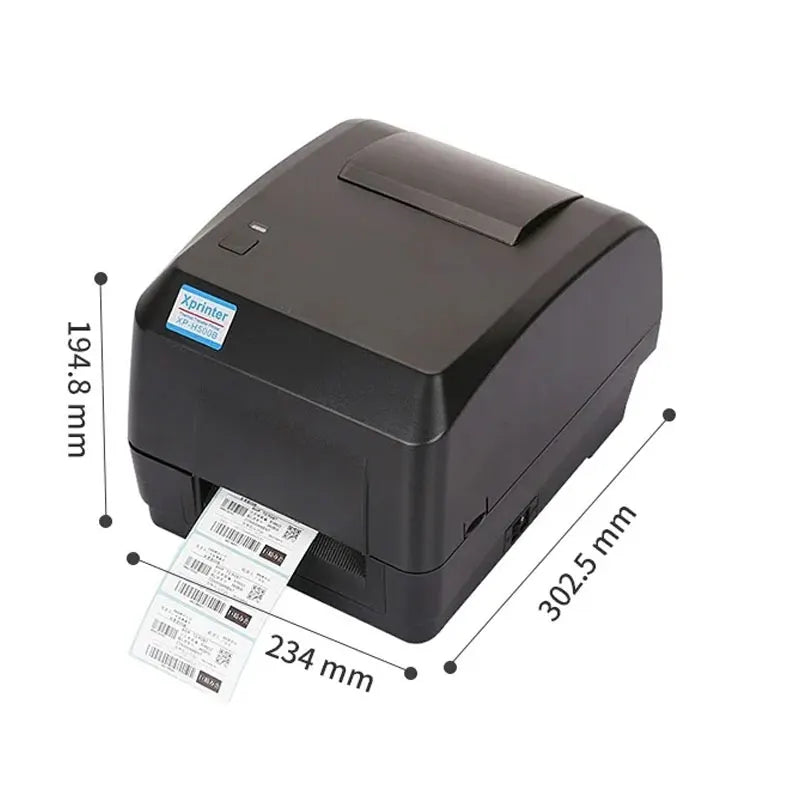 Xprinter H500B/H500E Thermal Transfer Ribbon Label Barcode Printer 20-108mm Width for Cloth Tag  Jewlery Tag Retail