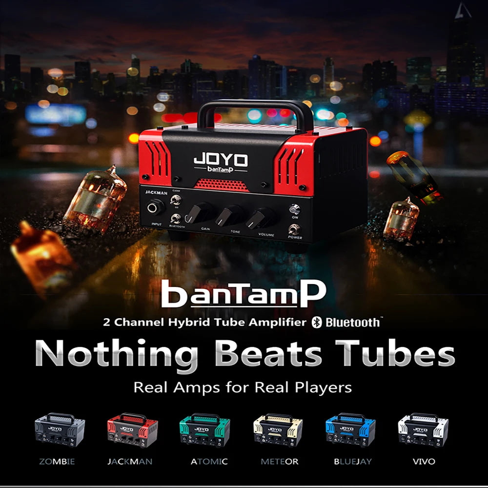 JOYO BanTamp Series Guitar Amplifier 20W Preamp Mini Electric Guitar Amp with Bluetooth Dual Channel Hybrid Tube