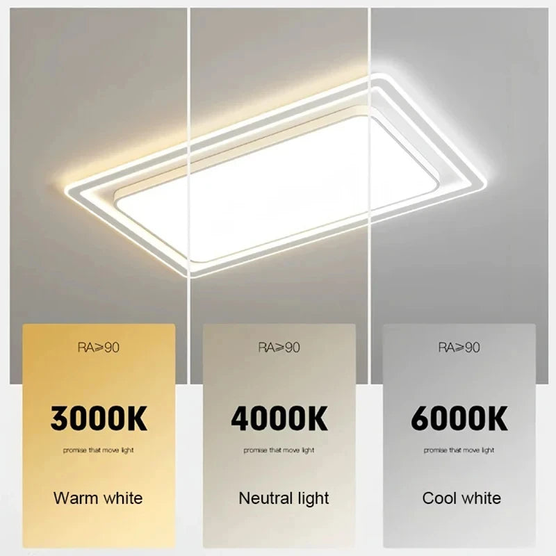 Modern LED Ceiling Lamp Living Dining Room Ceiling Lights with Remote Control Dimmable Bedroom Study Home Decor Lighting Fixture