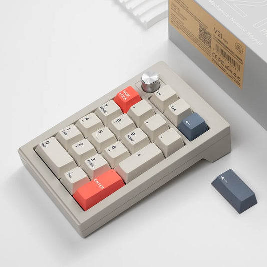 CIDOO V21 V2 Pad Aluminium CNC Body Mechanical Keyboard Support VIA Bluetooth 2.4G Wired Gasket Mount RGB South Facing LED