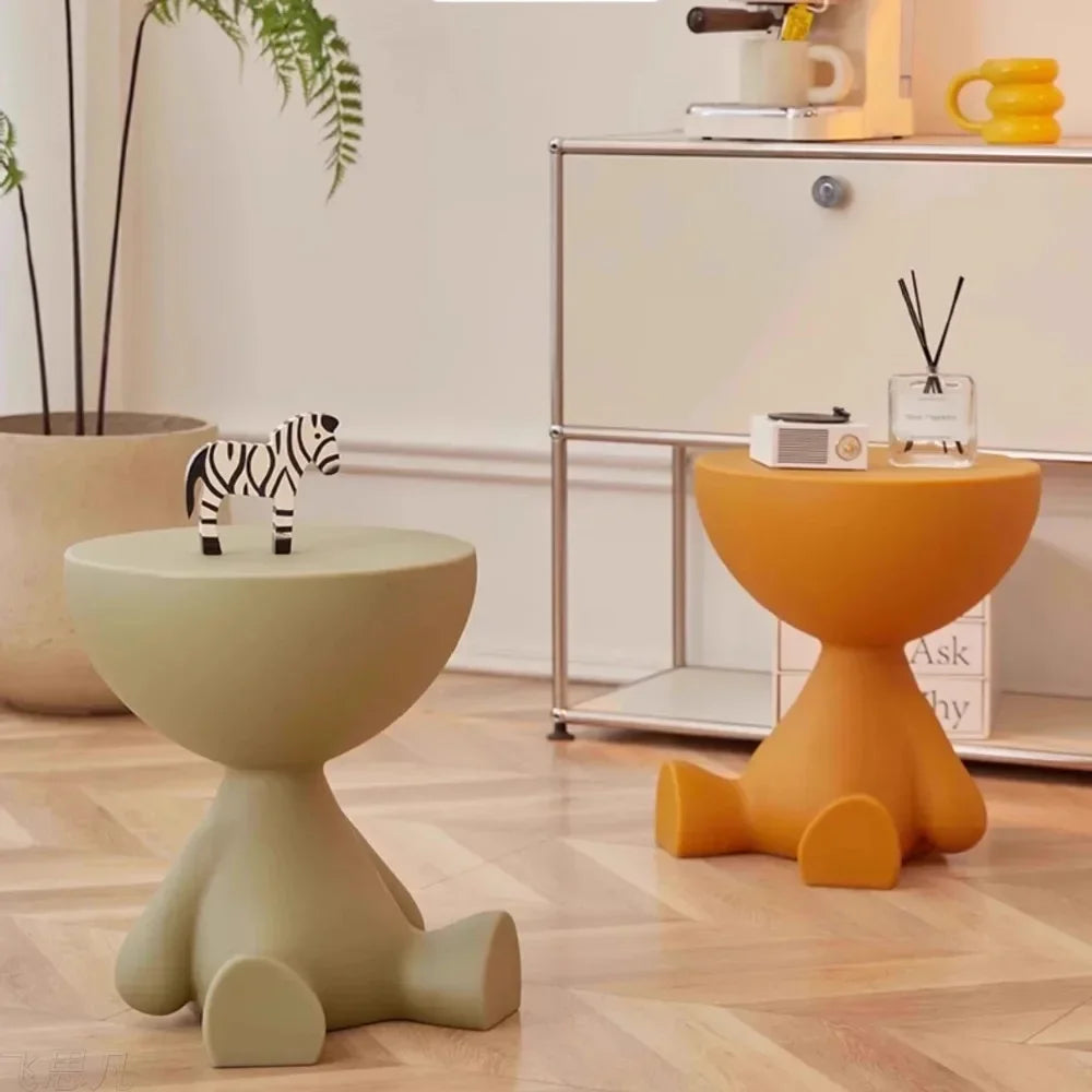 Minimalist Movable Sofa Side coffee Table Small Living Room Small Spaces Bedroom Creative tea Table Innovative tatami end table