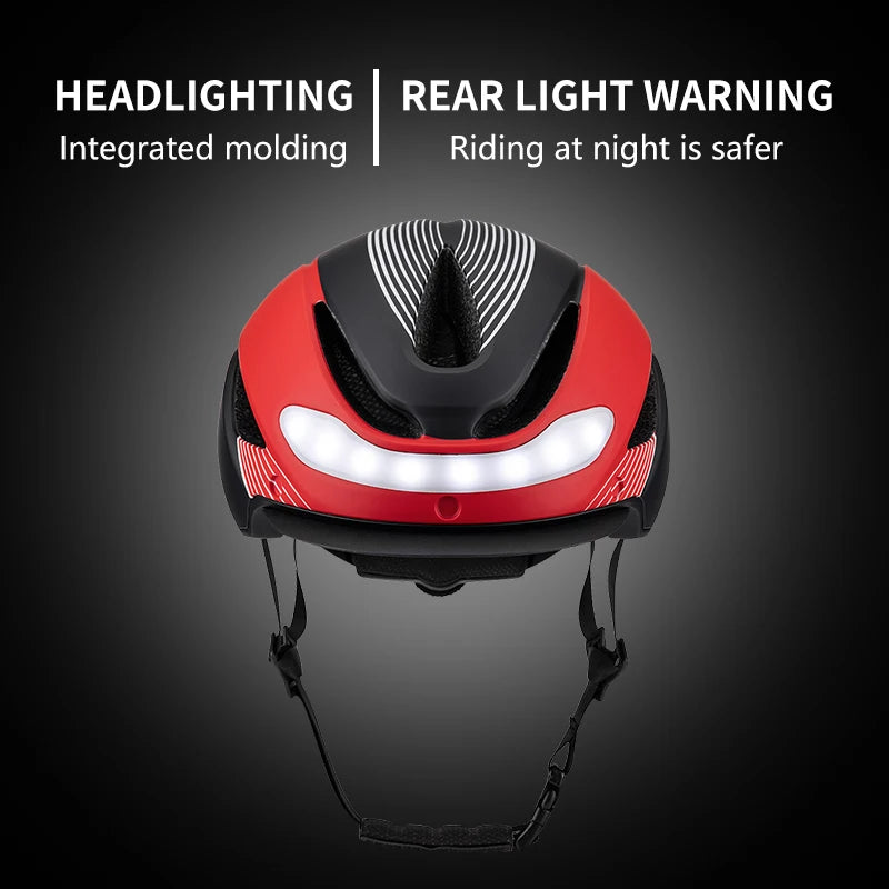 Horntour Road Bicycle Helmet Led Lights With Magnetic Googles & Sun Visor  Ride Racing Ultralight Adult Road Bike Helmet 400g
