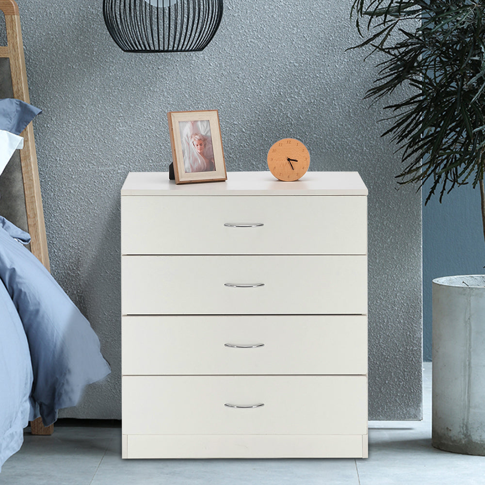 Modern Simple 3-Drawer Table Nightstand Dresser Black