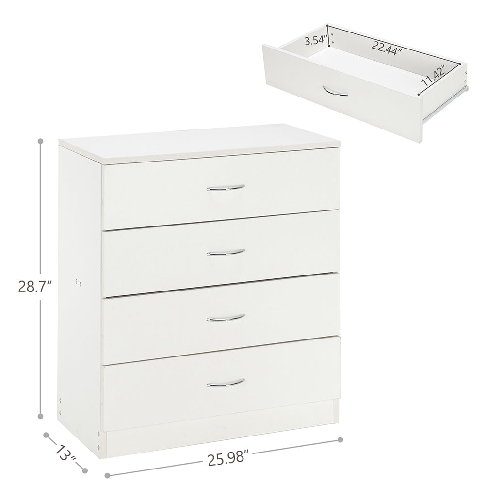 Modern Simple 3-Drawer Table Nightstand Dresser Black