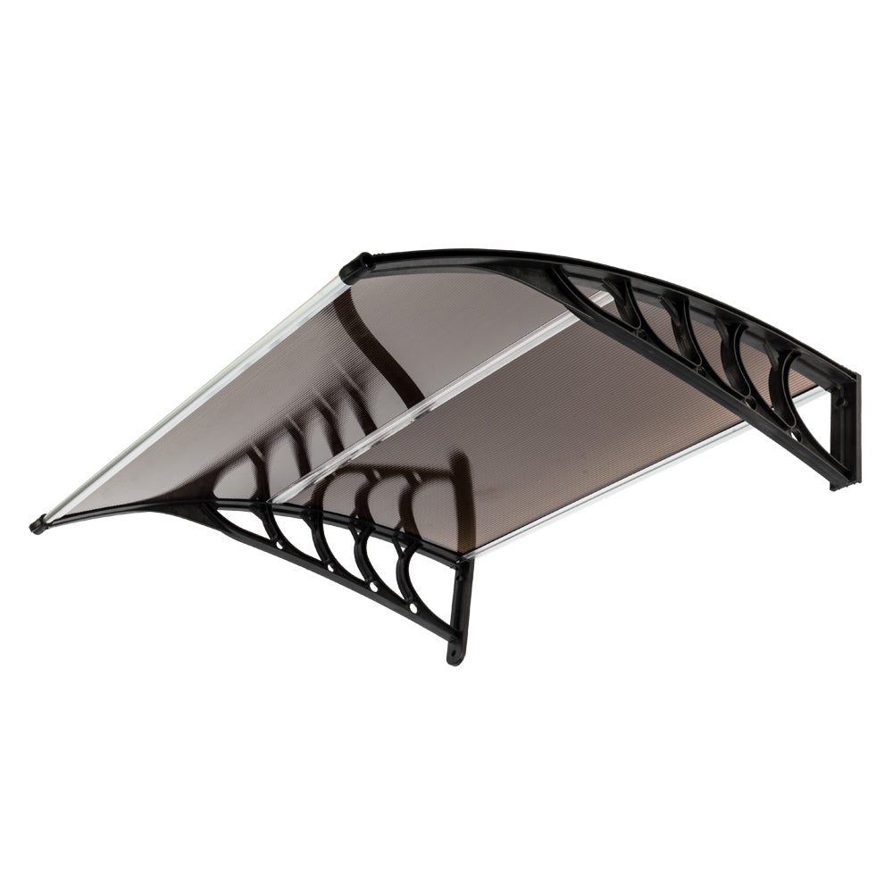 HT-100 x 96cm Household Application Door & Window Rain Cover Eaves Brown Board & Black Holder