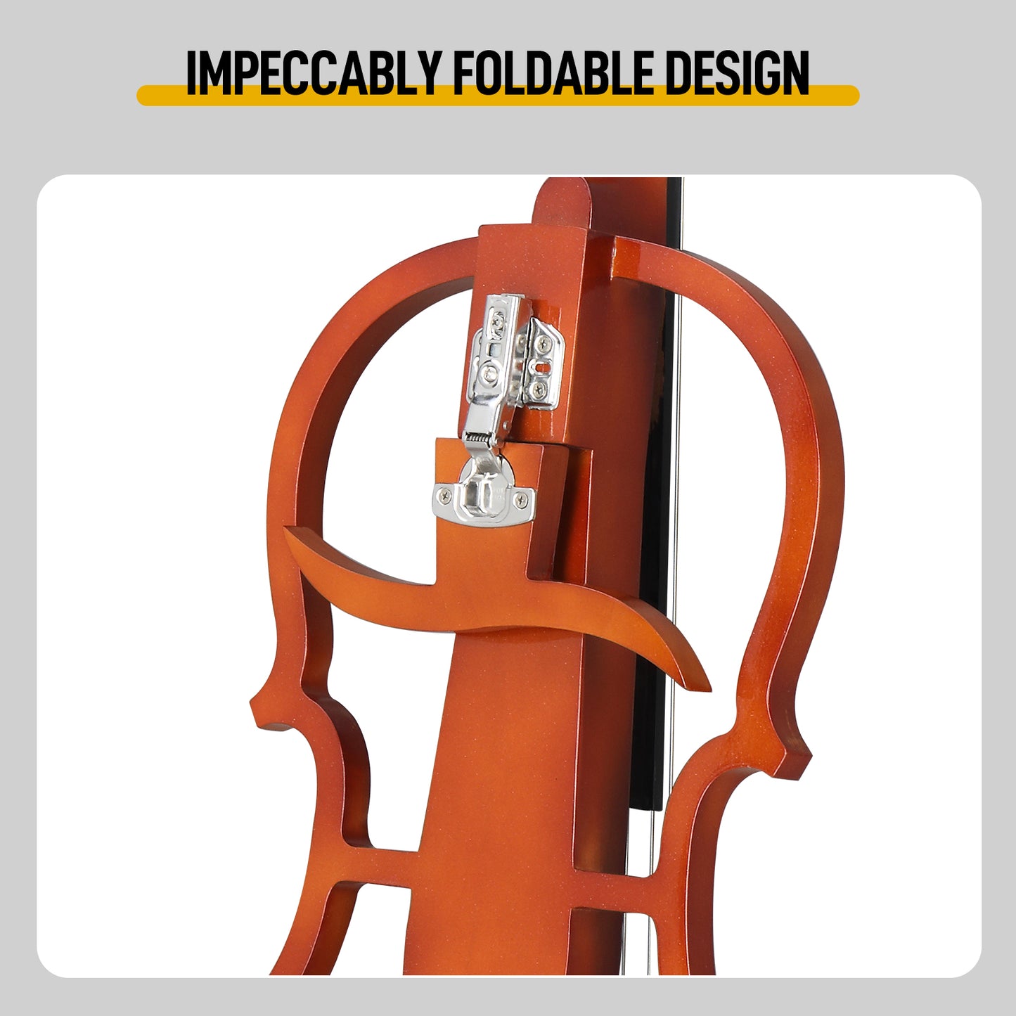 Full Size 4/4 Electric Style Cello with Case Bow Rosin Earphone Connecting line Natural