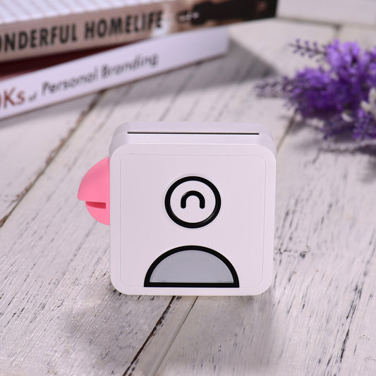 Wireless Mobile Printer 203DPI Bluetooth Connection for Journal Crafts Travel Photos for Mobile Phone with 1 Roll Paper 57*30mm Pink