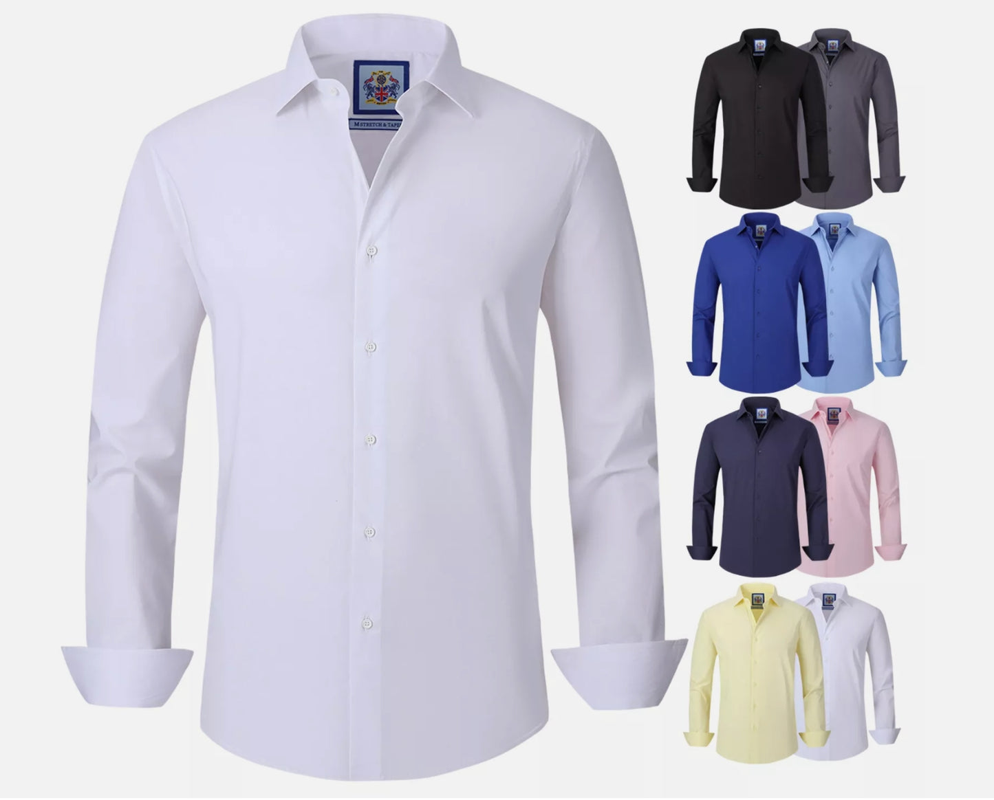 Men's Oxford striped shirt, button-down shirt, suitable for office or casual occasions