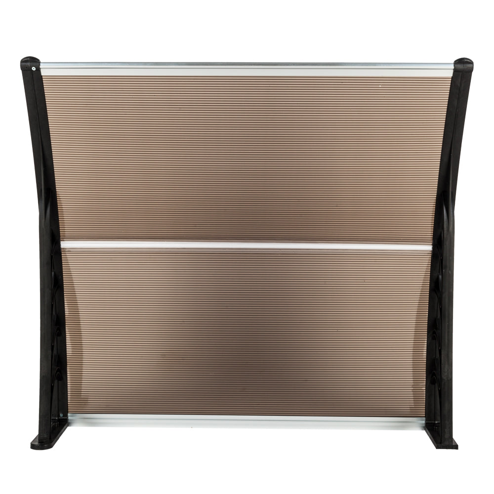 HT-100 x 96cm Household Application Door & Window Rain Cover Eaves Brown Board & Black Holder
