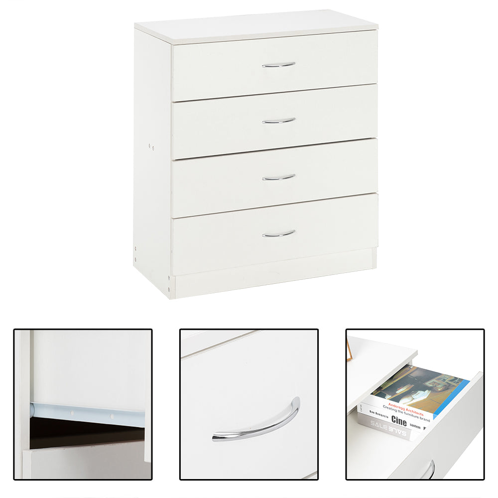 Modern Simple 3-Drawer Table Nightstand Dresser Black