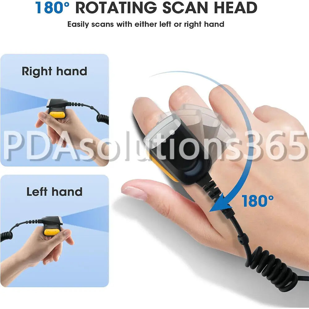 US Stock RS5000-LCFSWR Ring Barcode Scanner for Zebra WT6000 1D/2D SE4710 Imager