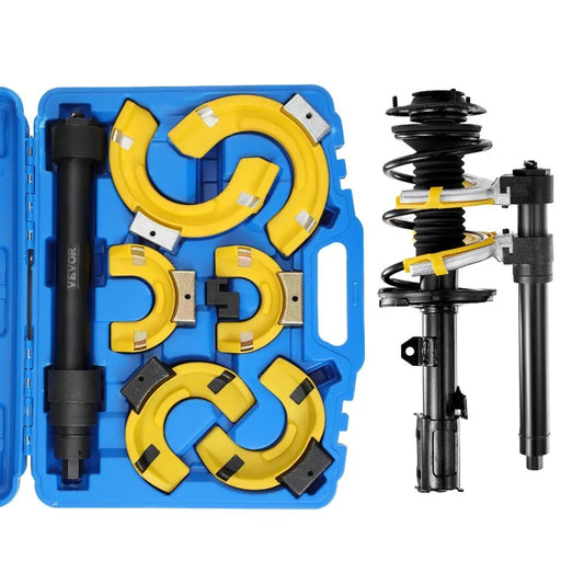 Strut Spring Compressor Set Macpherson Strut Spring Compressor Kit Interchangeable Fork Strut Coil Extractor Remover Tool with