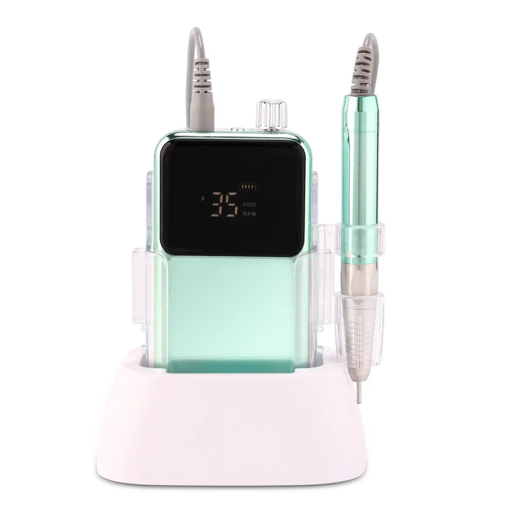New 85W Electric Nail File 35000 RPM Cordless Professional Brushless Nail Drill Machine