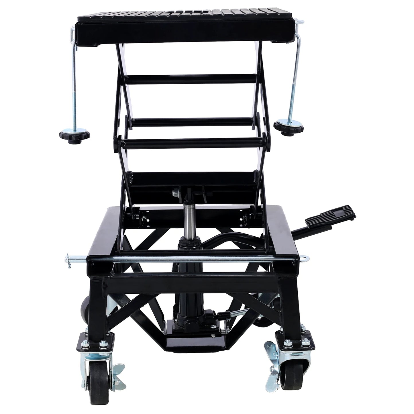 300 lbs Hydraulic Lift Jack Heavy Duty Motorcycle Lift Jack Table Scissor Lift Stand Operated ATV Dirt Bike Scissor Stand