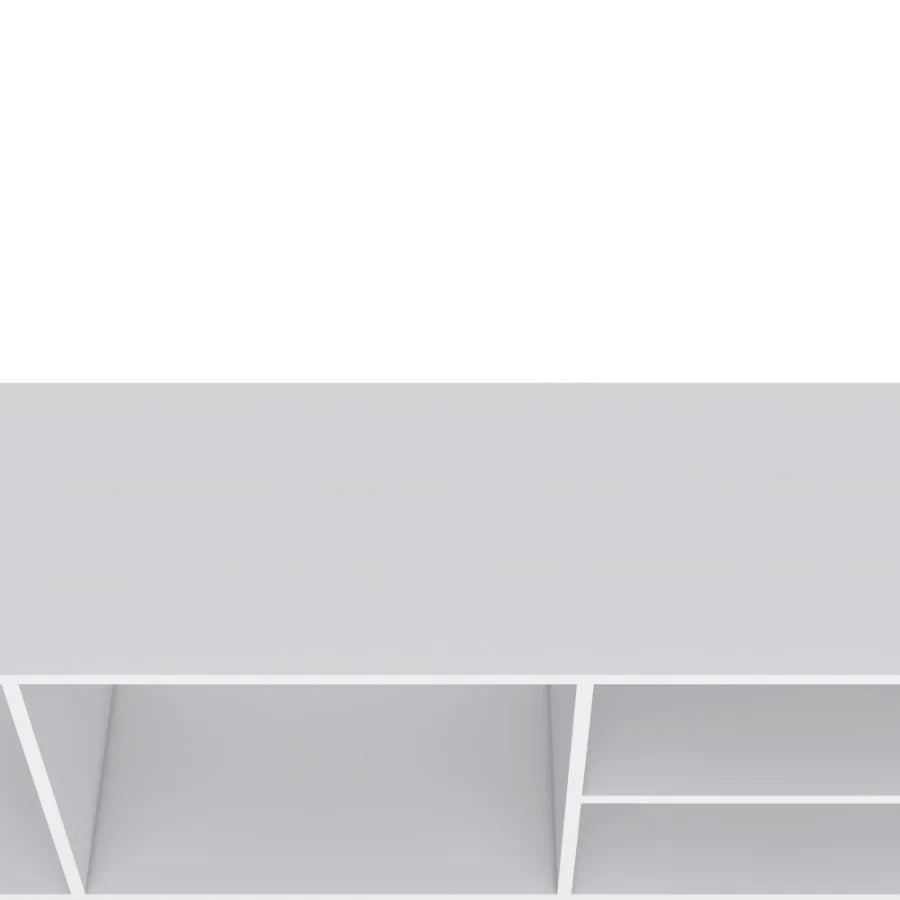 Tubac TV Rack in Melamine with Open Storage White