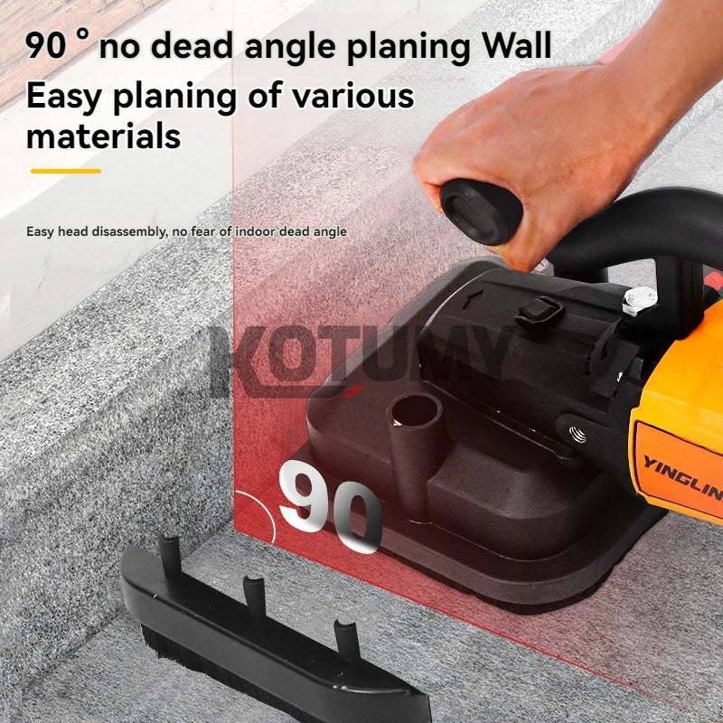 Multifunctional Four Head  Cement Wall Rough Grinder Dust-free Plasterer with Extension Rod Walls Concrete Floors Polish Tool