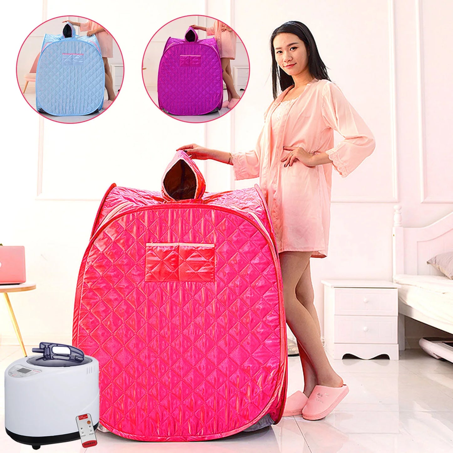 Sauna Steamer Pot Machine Portable Steam Generator Folding Fumigation Tent Box for Home SPA Lose Weight