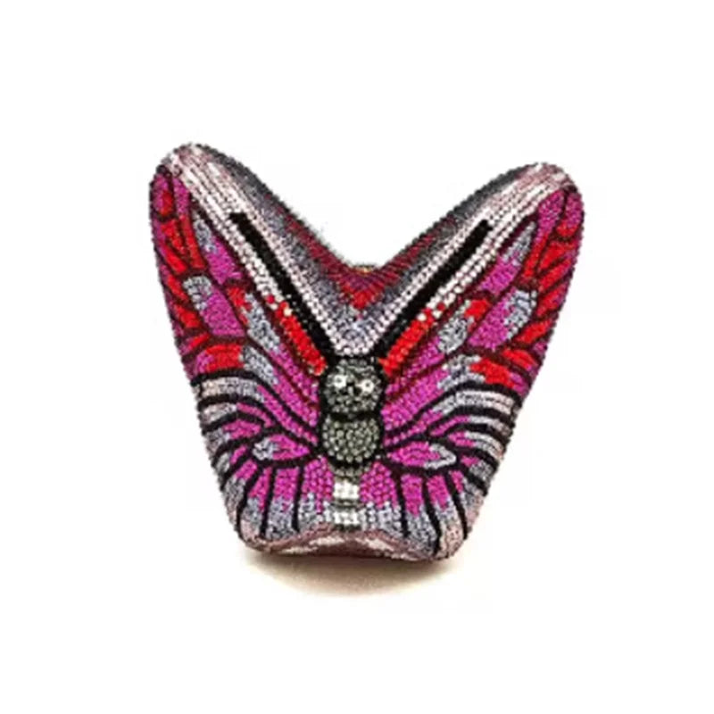 Women Butterfly Gems Evening Minaudiere Clutch Bags Women Crystals Purses and Handbags Bridal Wedding Purse Luxury Clutch Bag