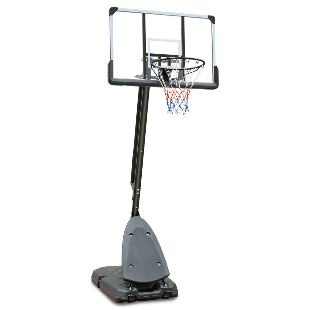 Use for Outdoor Height Adjustable 7.5 To 10ft Basketball Hoop 44 Inch Backboard Portable Basketball Goal System with Stable Base
