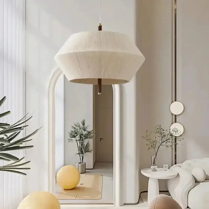 Wabi Sabi Hemp Rope Rattan Led Pendant Light For Living Room Dining Room Bar Hotel Wood Chandelier Hanging Lamp Fixture Lustre